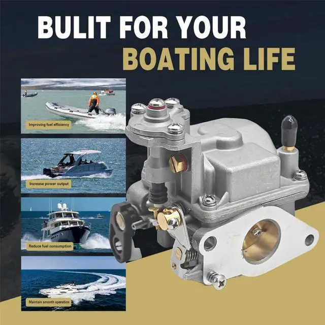 Alt view image 6 of 6 - Acaigel Carburetor 66M-14301-11-00 For Yamaha 15Hp Outboard Engine 4 Stroke