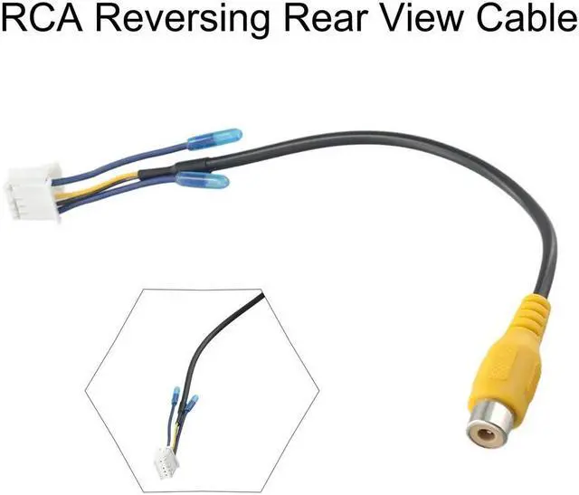 Alt view image 2 of 5 - Yassdwbn 10Pin Car Android Radio Rear View Backup Camera Cable Connector Auto RCA Adaptor