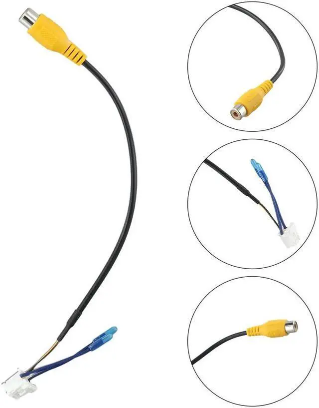 Alt view image 4 of 5 - Yassdwbn 10Pin Car Android Radio Rear View Backup Camera Cable Connector Auto RCA Adaptor