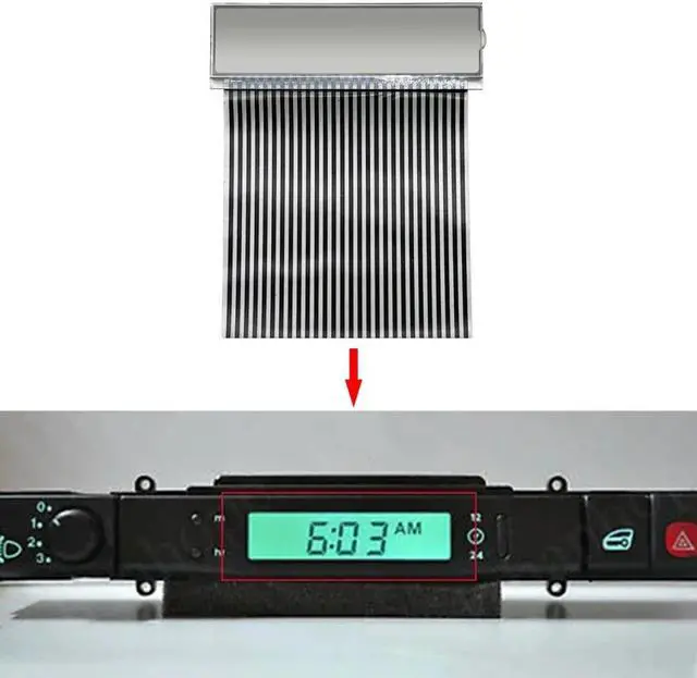 Main image of Yassdwbn Car Cluster Digital Clock Lcd Display Screen For Jaguar Xj6 Xj8 X300 Xjr 1995-97