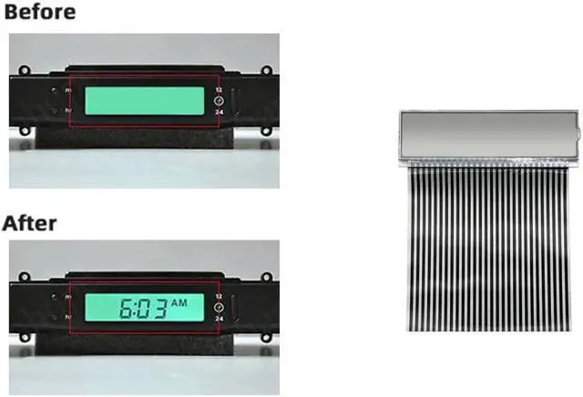 Alt view image 5 of 5 - Yassdwbn Car Cluster Digital Clock Lcd Display Screen For Jaguar Xj6 Xj8 X300 Xjr 1995-97
