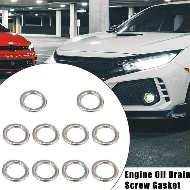 Alt view image 2 of 6 - Acaigel 10Pcs 35178-30010 Transmission Pan Drain Plug Gaskets For Toyota
