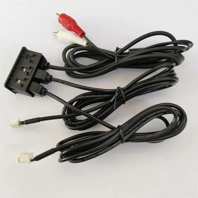 Alt view image 5 of 7 - Acaigel Car Navigation 4 Pin 6 Pin To Dual Usb+Rca Audio Input Aux Port Panel Interface Extension Cable Adapter Panel
