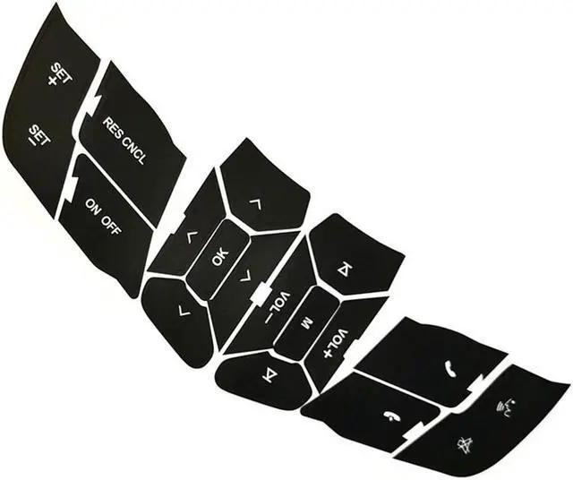 Alt view image 2 of 6 - Acaigel Steering Wheel Button Repair Decals Stickers For Ford Mustang 15-18
