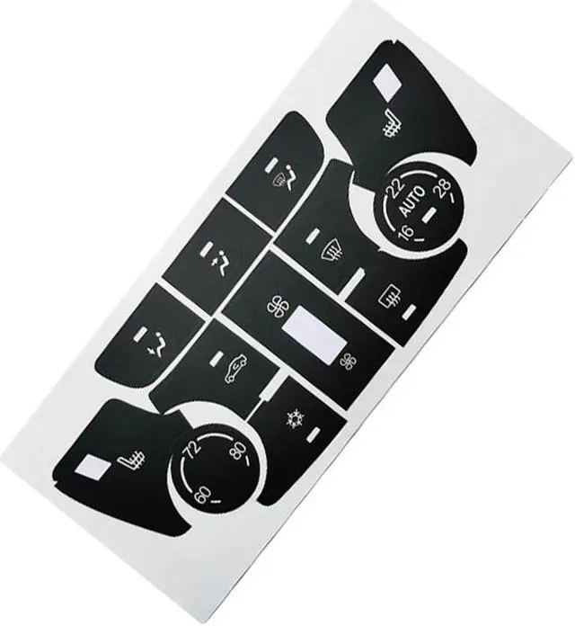 Alt view image 4 of 5 - Yassdwbn A/C Climate Control Button Decals Sticker Set For Buick Verano Encore 2013-2015