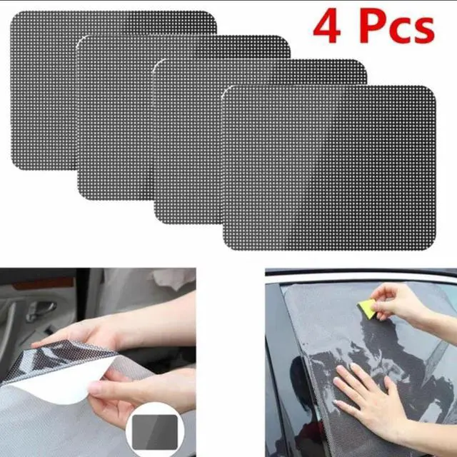 Alt view image 5 of 7 - Acaigel 4 Pcs 24.8" X 16.5" Reusable Washable Car Window Tint Film Anti Sunshine Car Window Sun Shade Universal