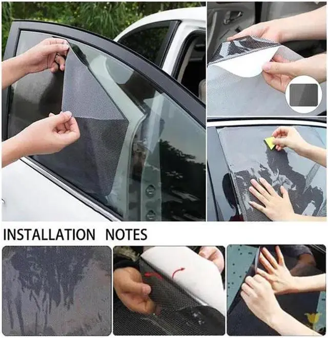 Alt view image 2 of 6 - Yassdwbn 2* Universal Car Window Sun Shade Cover Electrostatic Adsorption Flim 28.35" X 20.47"