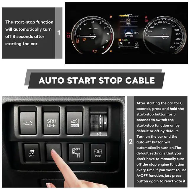Alt view image 4 of 6 - Acaigel Auto Start Stop A-Off Cable For Subaru Legacy 2015-2020 Plastic Set