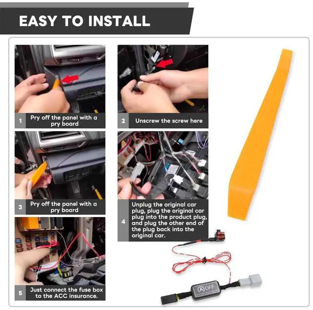 Alt view image 5 of 6 - Acaigel Auto Start Stop A-Off Cable For Subaru Legacy 2015-2020 Plastic Set