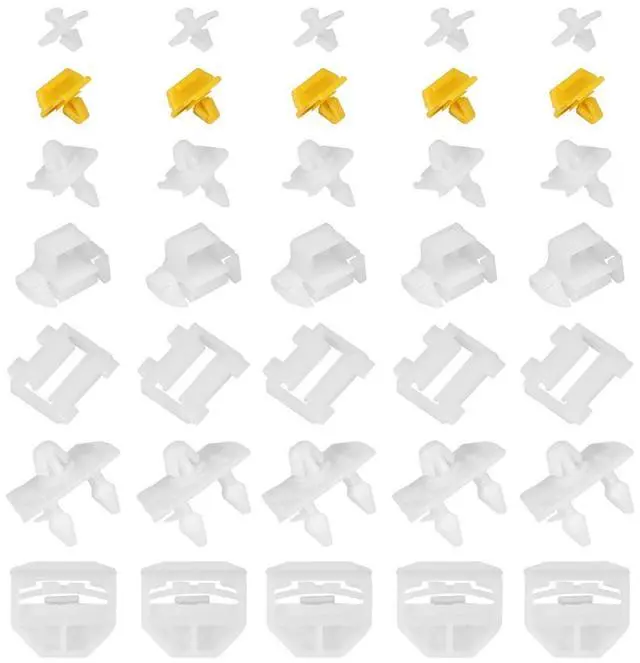Alt view image 3 of 5 - Acaigel 35pcs Side Trim Clips Kit Fit for Mercedes-Benz 190 Series W201 190E 190D A0069883578 0019885081