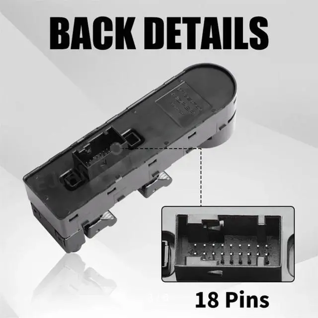 Alt view image 4 of 5 - Acaigel Power Window Switch 18-Pin Driver Side 2016-2023 For Jeep Renegade/Liberty