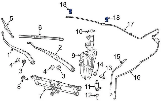Alt view image 4 of 5 - Acaigel Front Windshield Washer Hose For Jeep Compass 2017-2024  55112665AA