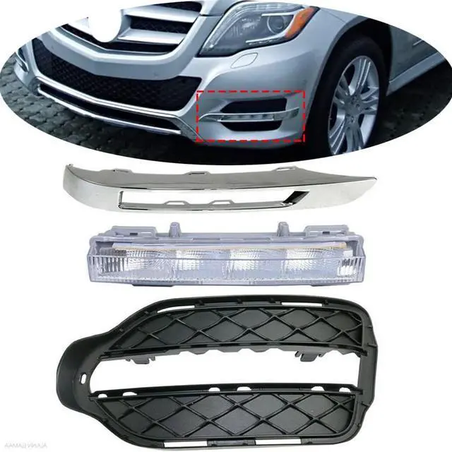 Main image of Acaigel 3Pcs Front Fog Driving Light ASSY Left Side For Mercedes Benz X204 GLK350