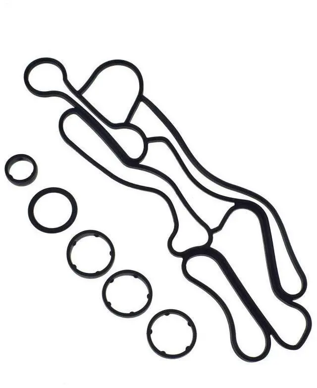 Alt view image 3 of 7 - Acaigel Engine Oil Cooler Gasket Set For Land Rover Range Discovery Lr4 Lr013149