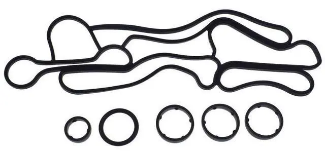 Alt view image 4 of 7 - Acaigel Engine Oil Cooler Gasket Set For Land Rover Range Discovery Lr4 Lr013149