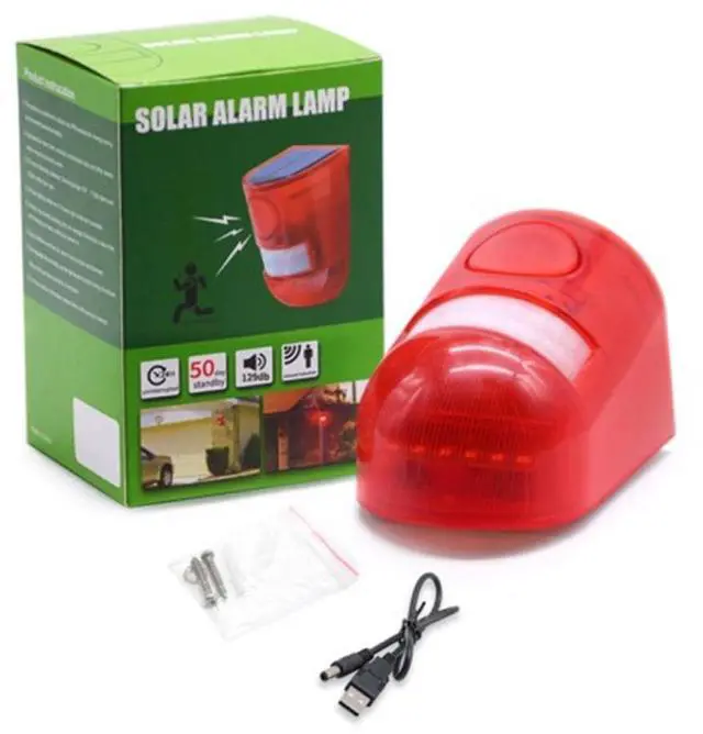 Alt view image 5 of 7 - Acaigel Waterproof Solar Strobe Siren Alarm Light Outdoor Motion Sensor Alarm Security Light for Driveway