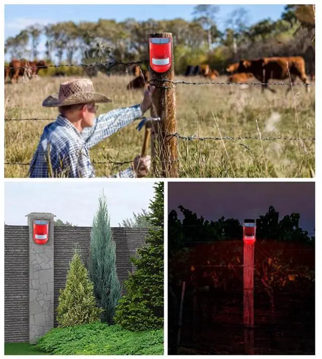 Alt view image 7 of 7 - Acaigel Waterproof Solar Strobe Siren Alarm Light Outdoor Motion Sensor Alarm Security Light for Driveway