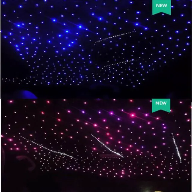 Alt view image 6 of 7 - Acaigel 16W RGBW Fiber Optic Star Meteor Ceiling Integrated Machine Kit 900pcs Fibers
