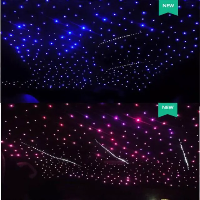 Alt view image 6 of 7 - Acaigel 12V 16W RGBW Fiber Optic Star Meteor Ceiling Machine Kit LED Light 400Pcs Fibers