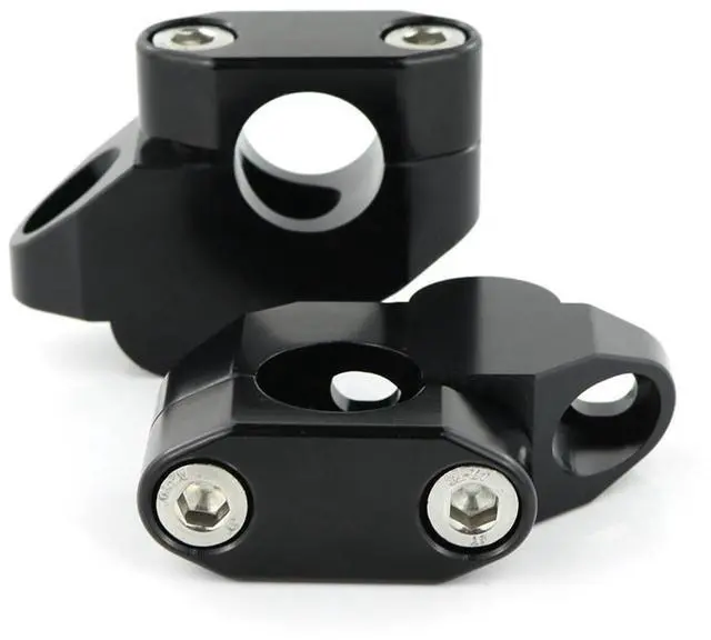 Alt view image 5 of 7 - Acaigel 1Pair 7/8" Motorcycle Extension Back Moved Up Handlebar Risers Black Aluminum
