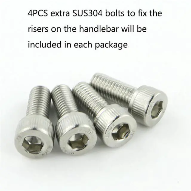 Alt view image 2 of 7 - Acaigel 1Pair 7/8" Motorcycle Extension Back Moved Up Handlebar Risers Black Aluminum