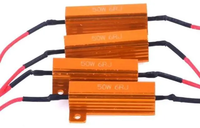 Alt view image 6 of 7 - Paiying 4Pcs 6ohm 50W LED Load Resistors Turn Signal Blinkers/Fog Lights Fix Hyper Flash