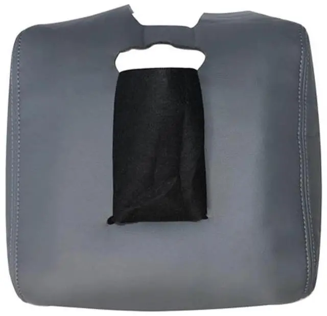 Alt view image 5 of 6 - Acaigel 1Pc Console Lid Armrest Cover Skin Ash Gray For Chevy Silverado 1500 2014-2018