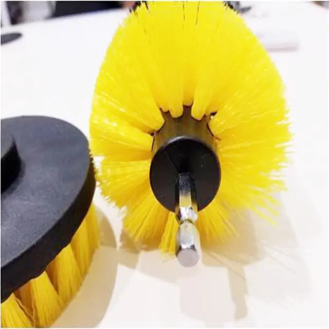 Alt view image 6 of 7 - FYUU 3pcs Drill Brush Automotive Detailing Kit Nylon Bristles Car Cleaning Tools Set