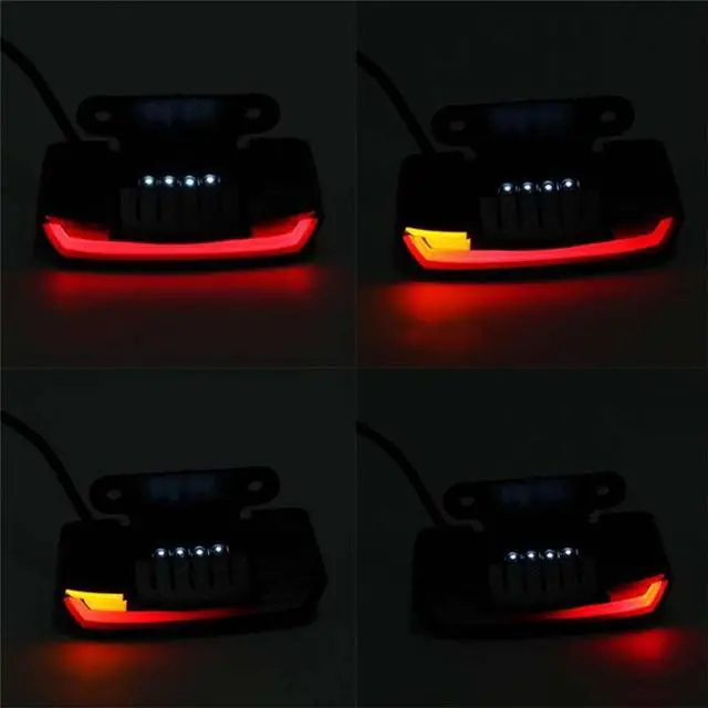 Alt view image 4 of 7 - Acaigel Motorcycle Light Tail Rear Brake Stop Double Flash Warning Dynamic Turn Signal