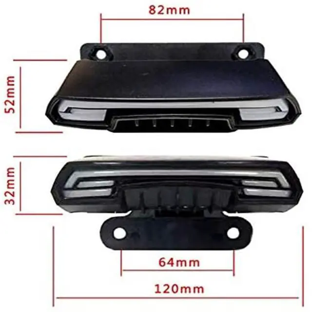 Alt view image 3 of 7 - Acaigel Motorcycle Light Tail Rear Brake Stop Double Flash Warning Dynamic Turn Signal
