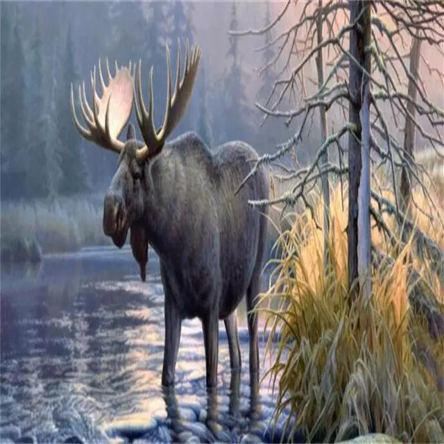 Alt view image 3 of 7 - Paiying Car Truck Pickup Rear Windsn Decal Graphics Forest Animals Moose 22'' x 65''