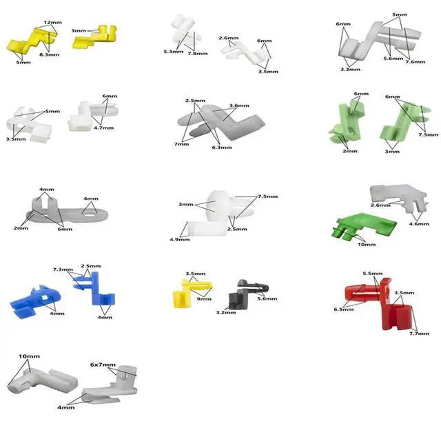 Alt view image 3 of 6 - Acaigel 160Pcs Mixed  Plastic Car Door Lock Rod Cable Clip Fasteners Retainer