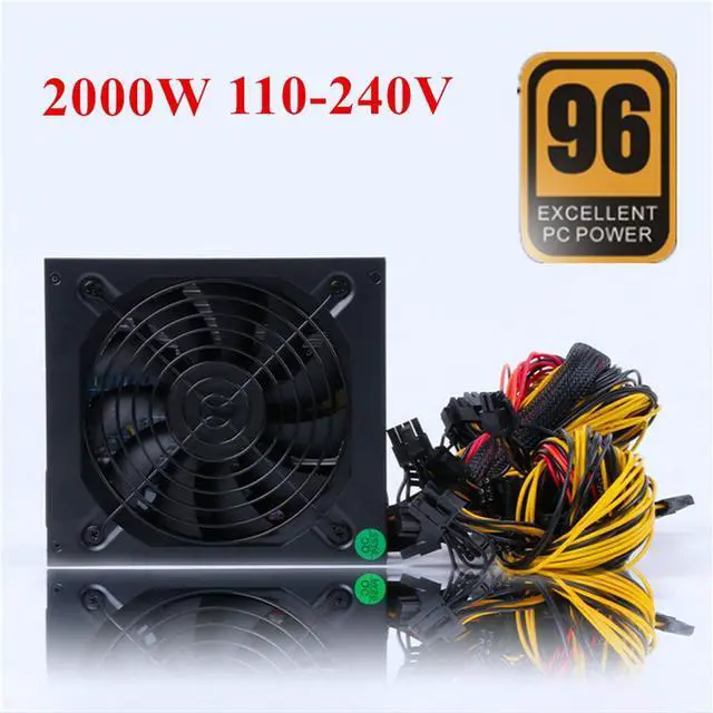 Main image of Paiying 2000W Ethereum Mining Power Supply Mining Rig For Coin Mining Eight 110-240V US