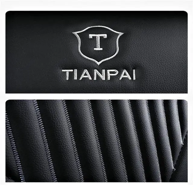 Alt view image 7 of 7 - Paiying Car Seat Covers PU Leather Front Rear Seat Cushion Bench Protector  USA