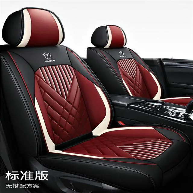 Alt view image 5 of 7 - Paiying Car Seat Covers PU Leather Front Rear Seat Cushion Bench Protector  USA