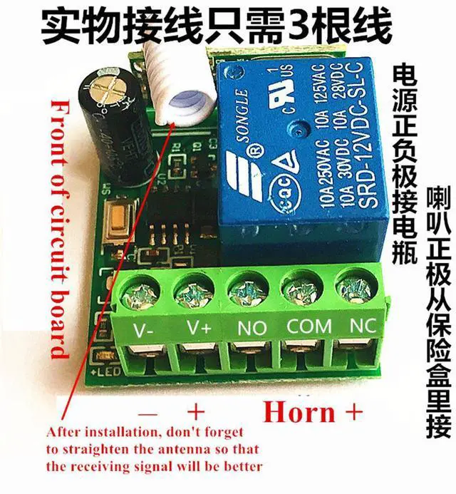 Alt view image 4 of 7 - FYUU Wireless Horn Button for 12V Vehicles, Labor Saving Automotive Accessory
