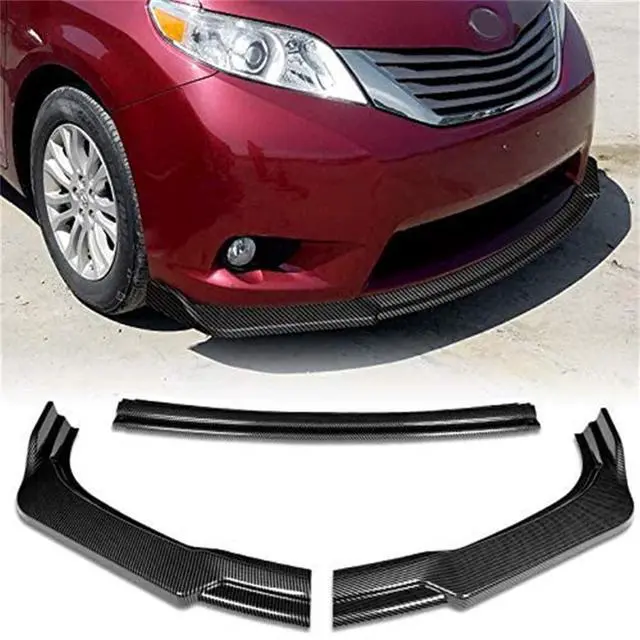 Alt view image 2 of 7 - Paiying 3Pcs Carbon Fiber ABS Car Hood Scoop Center & Side Intake Decorative Covers USA