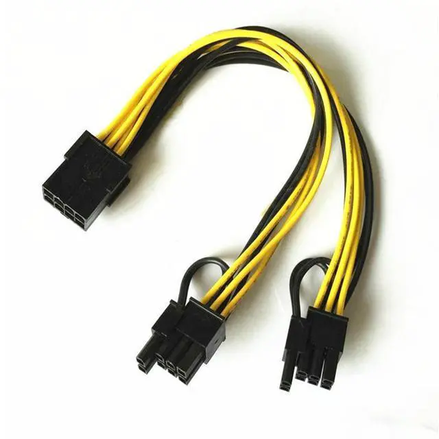 Main image of 10 X Pcie 8 Pin Male To Dual Pci-E 6+2 Pin Female Gpu Power Cable Splitter