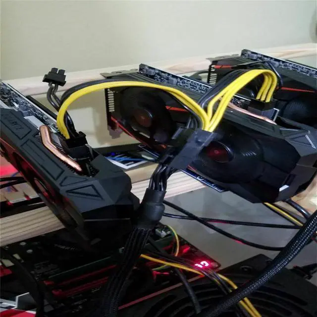 Alt view image 7 of 7 - 10 X Pcie 8 Pin Male To Dual Pci-E 6+2 Pin Female Gpu Power Cable Splitter