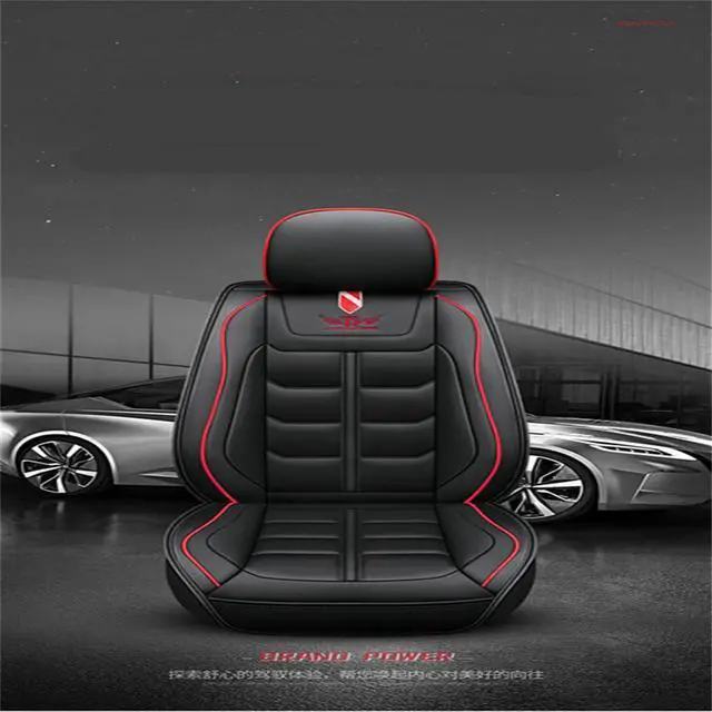 Alt view image 6 of 7 - Paiying 5-Seats Car Ceat covers Black Red PU Leather Full Set Protector Pad  US