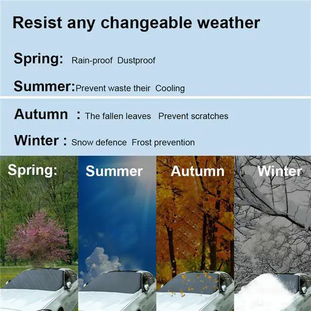 Alt view image 5 of 7 - Paiying Magnetic Car Windshield Summer Uv Rays Sunshade Snow Cover Winter Ice Frost Guard Sunshade Protector New