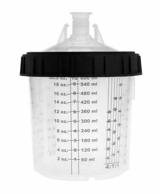 Alt view image 2 of 7 - Acaigel 20oz Disposable Cup + M16x1.5 External Thread Connector For Spray Gun Adapter US