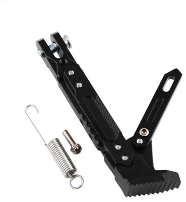 Alt view image 6 of 7 - Acaigel Adjustable Black CNC Scooter Moped Bike Side Kick Stand Leg 165mm-235mm USA Ship