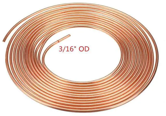 Alt view image 5 of 7 - Paiying 50 FT Car Brake Line Kit 3/16'' Fuel Oil Tube Hose Steel Copper Zinc Alloy USA