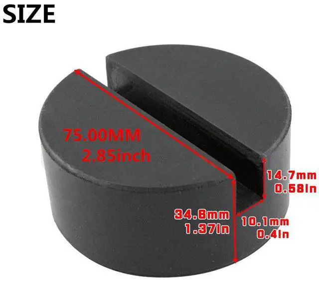 Alt view image 5 of 7 - Acaigel 2x Slotted Car Floor Jack Pad Lift Rubber Adapter Auto Shop Accessories From USA