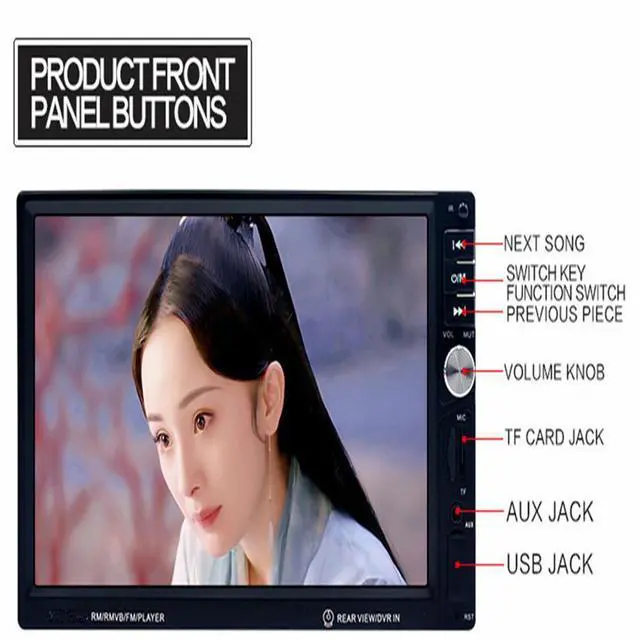Alt view image 3 of 7 - Acaigel LCD Touch Screen Player Bluetooth GPS Car Radio U Disk TF Card Player+8GMap card
