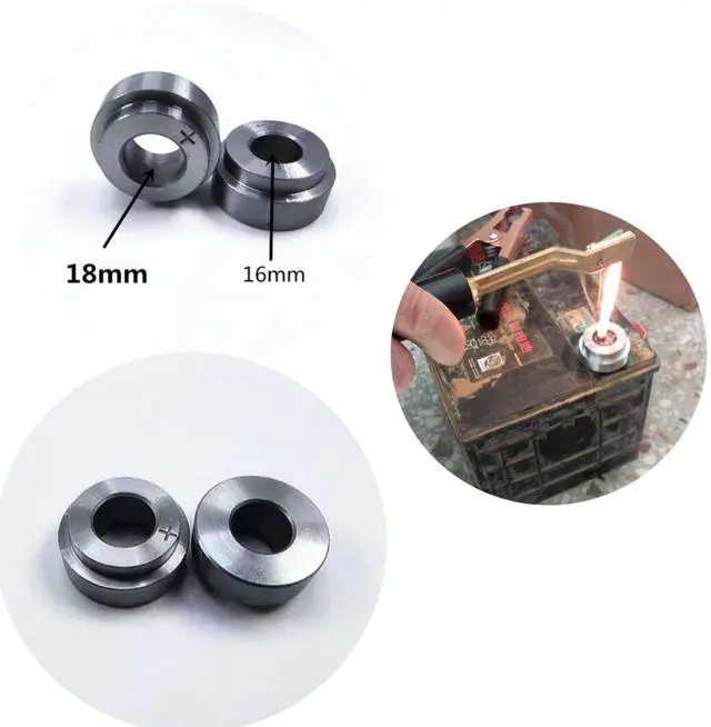 Alt view image 5 of 7 - Acaigel 2x Car Battery Pole Post Joint Repair Head Clamp Mold Ring Welding 18mm/16mm USA
