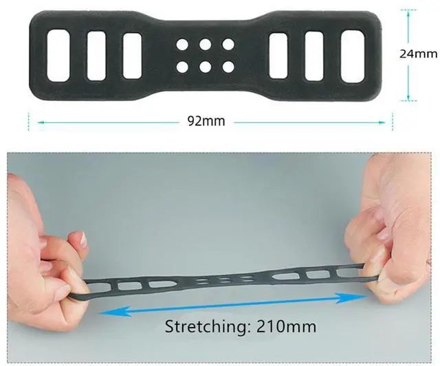 Alt view image 3 of 4 - Acaigel 4Pcs 92Mm Driving Recorder Fixed Bandage Strap Silicone Fit For Dvr