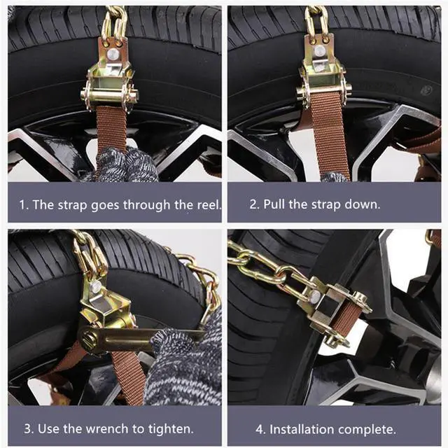 Alt view image 2 of 7 - YingshanCar Winter Snow Chains Anti Skid Powerful Tire Wheels Chain