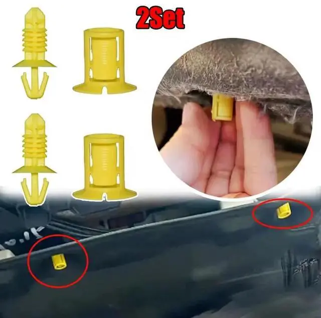 Alt view image 4 of 5 - Acaigel 2 Set Clips Front Dash Insulator Fastener 1310861 1310862 For Ford Focus C-Max Kuga